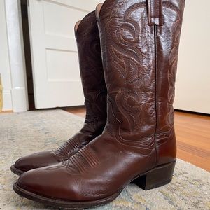 Dan Post Leather Cowboy Boots - Round Toe 11.5